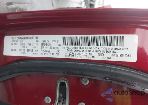 2010 Dodge Ram 1500 Slt/Sport/Trx z USA, uszkodzony, nr VIN 1D7RB1GT2AS122331